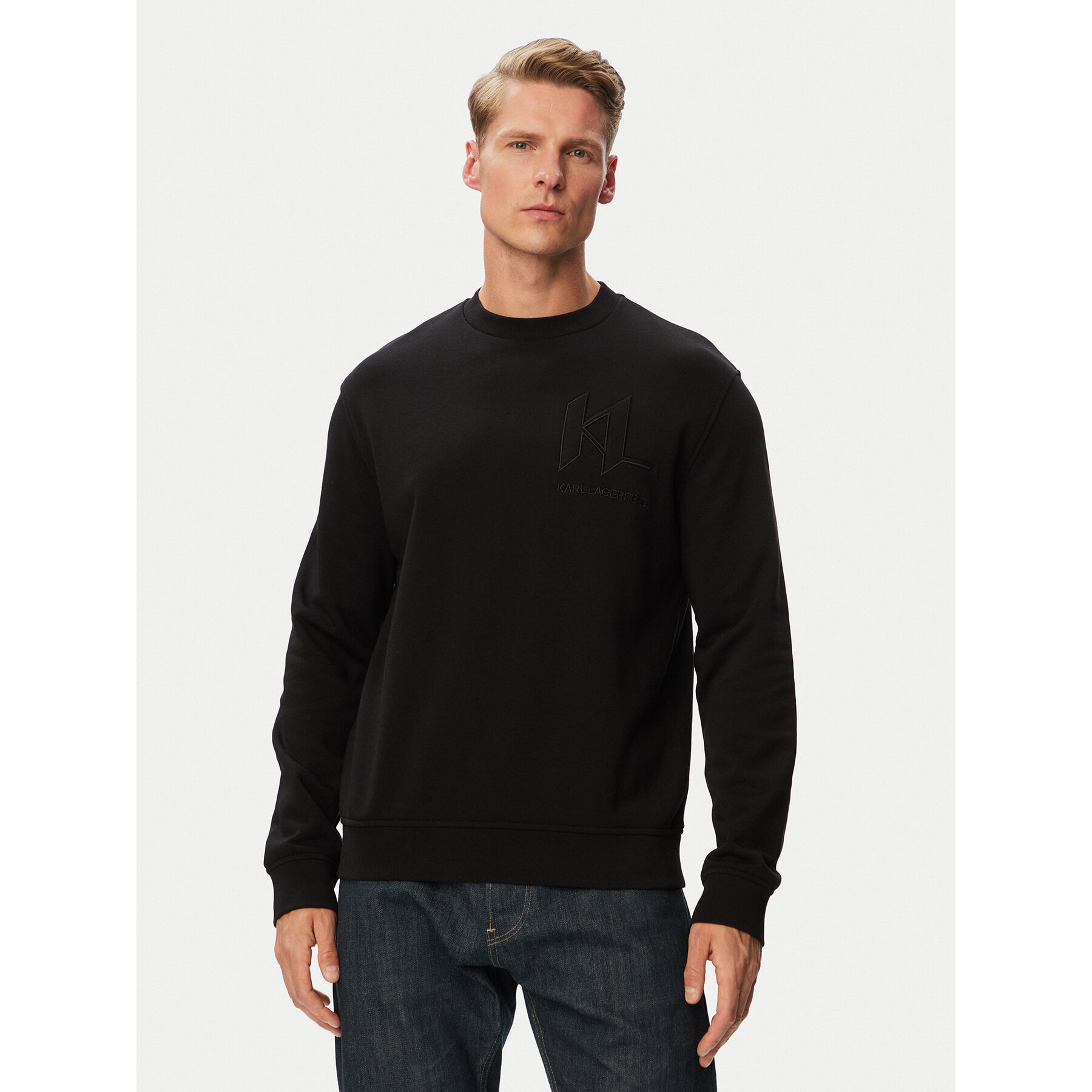 KARL LAGERFELD Bluza 705022 563900 Czarny Regular Fit