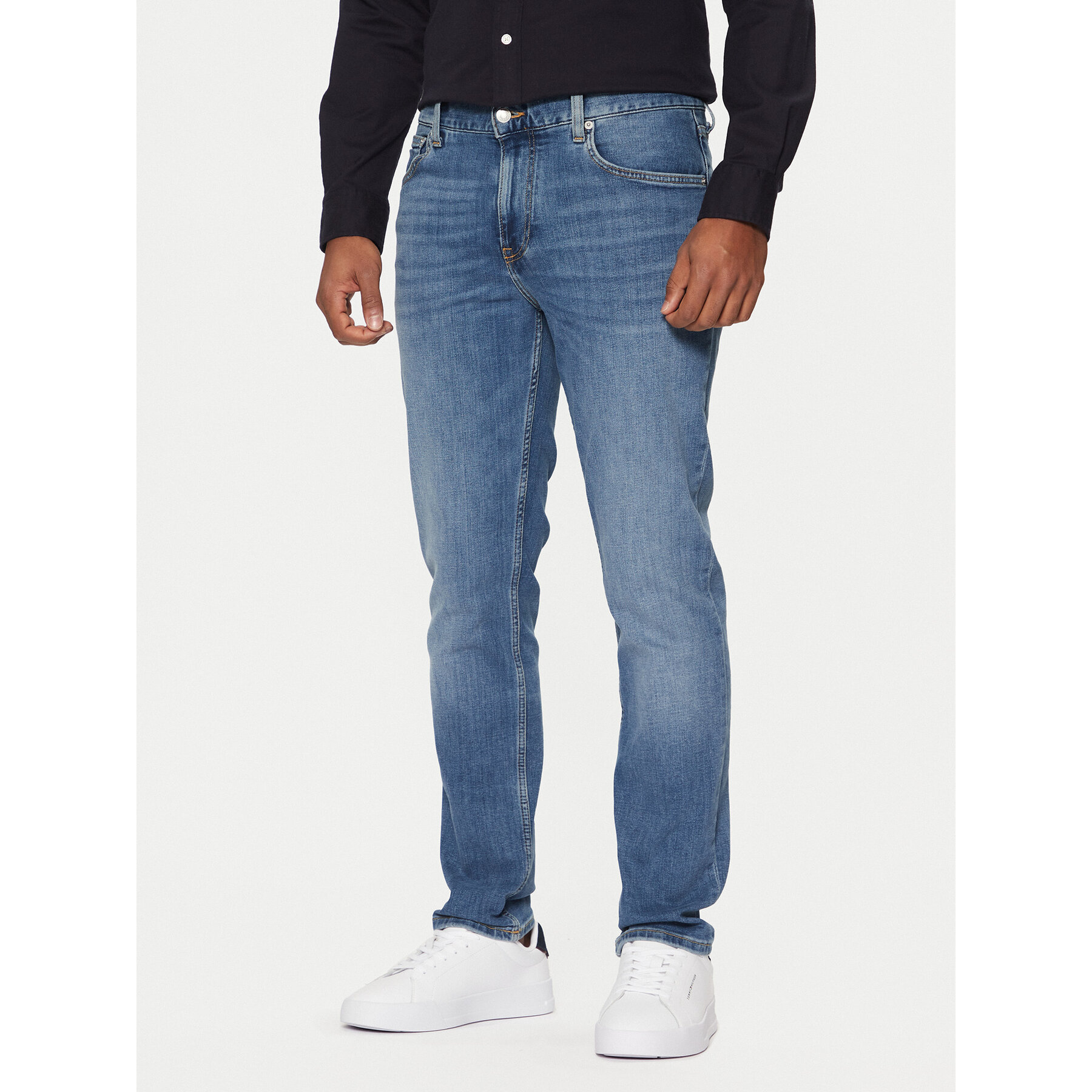 Tommy Hilfiger Jeansy Denton MW0MW39033 Niebieski Straight Fit