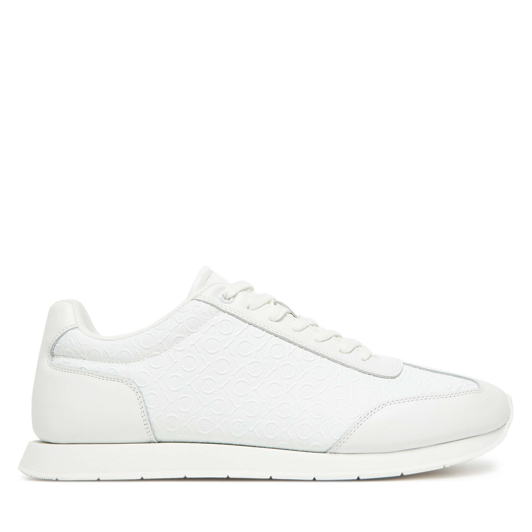 Calvin Klein Sneakersy Low Prof Runn Laceup Mono HM0HM01896 Biały