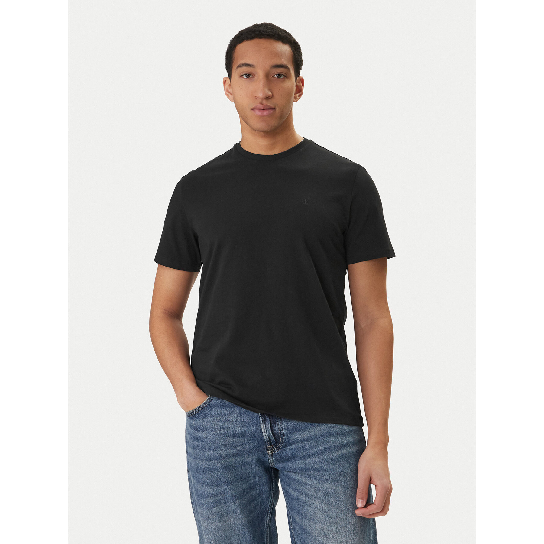 Calvin Klein Jeans T-Shirt Classic Monogram LV04RD254G Czarny Regular Fit