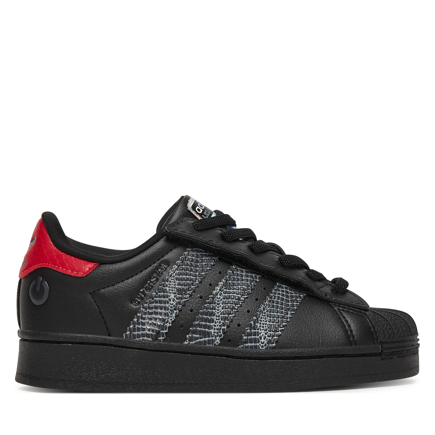 adidas Sneakersy Superstar Led Lights Comfort Closure Elastic Lace Shoes IH6388 Czarny
