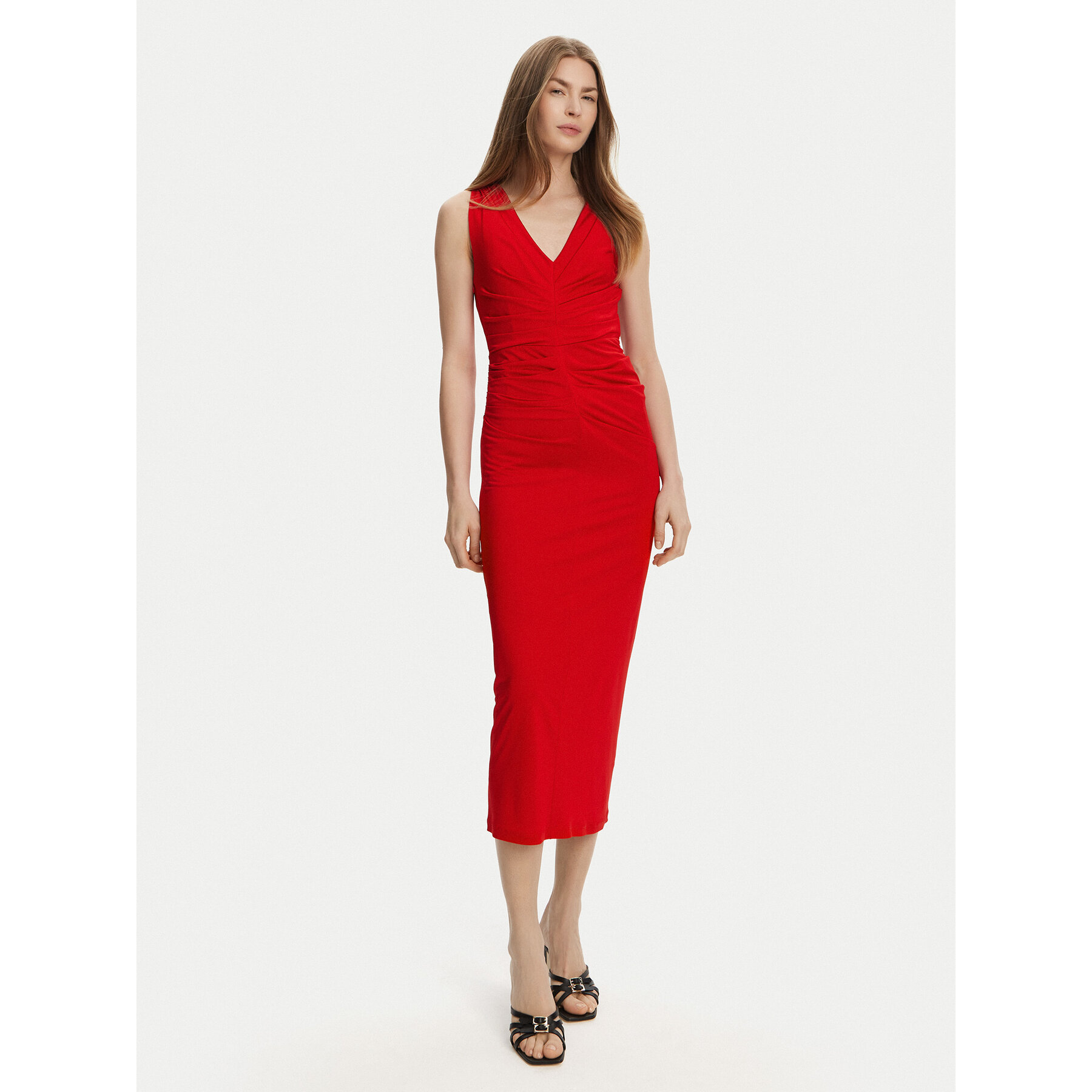 Marella Sukienka koktajlowa Harald 2513621022 Czerwony Slim Fit