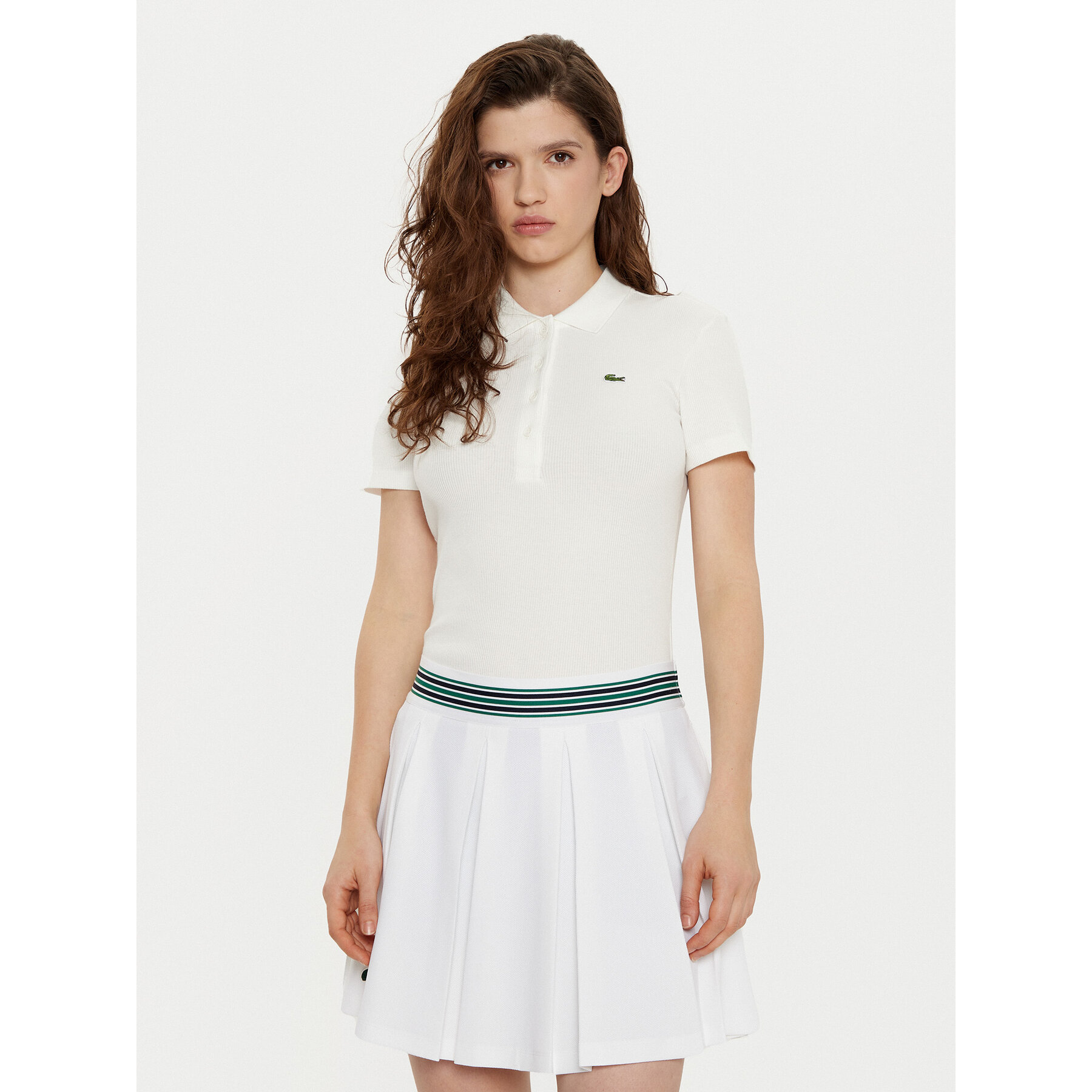 Lacoste Polo DF5377 Écru Slim Fit