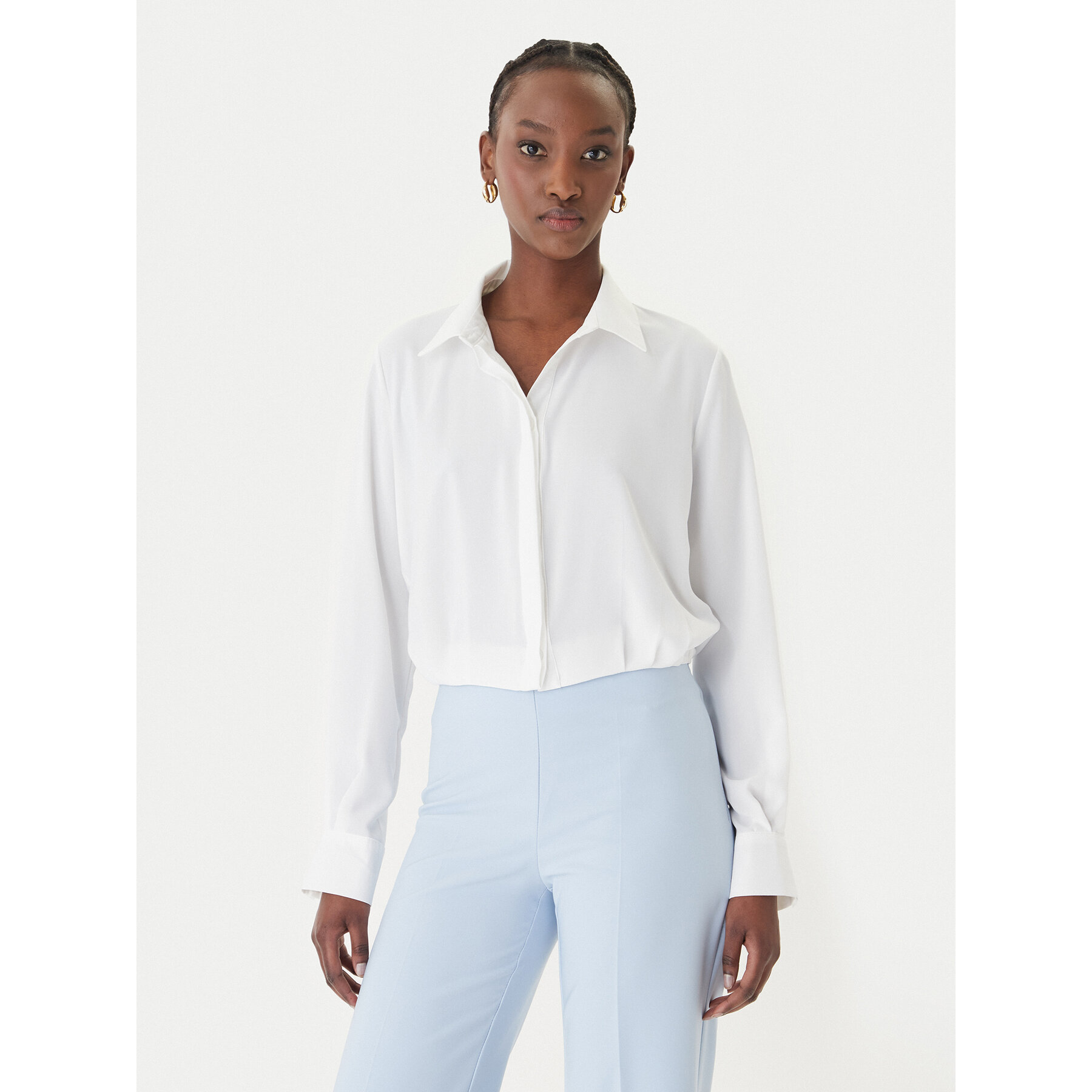 Rinascimento Koszula CFC0127372003 Biały Regular Fit