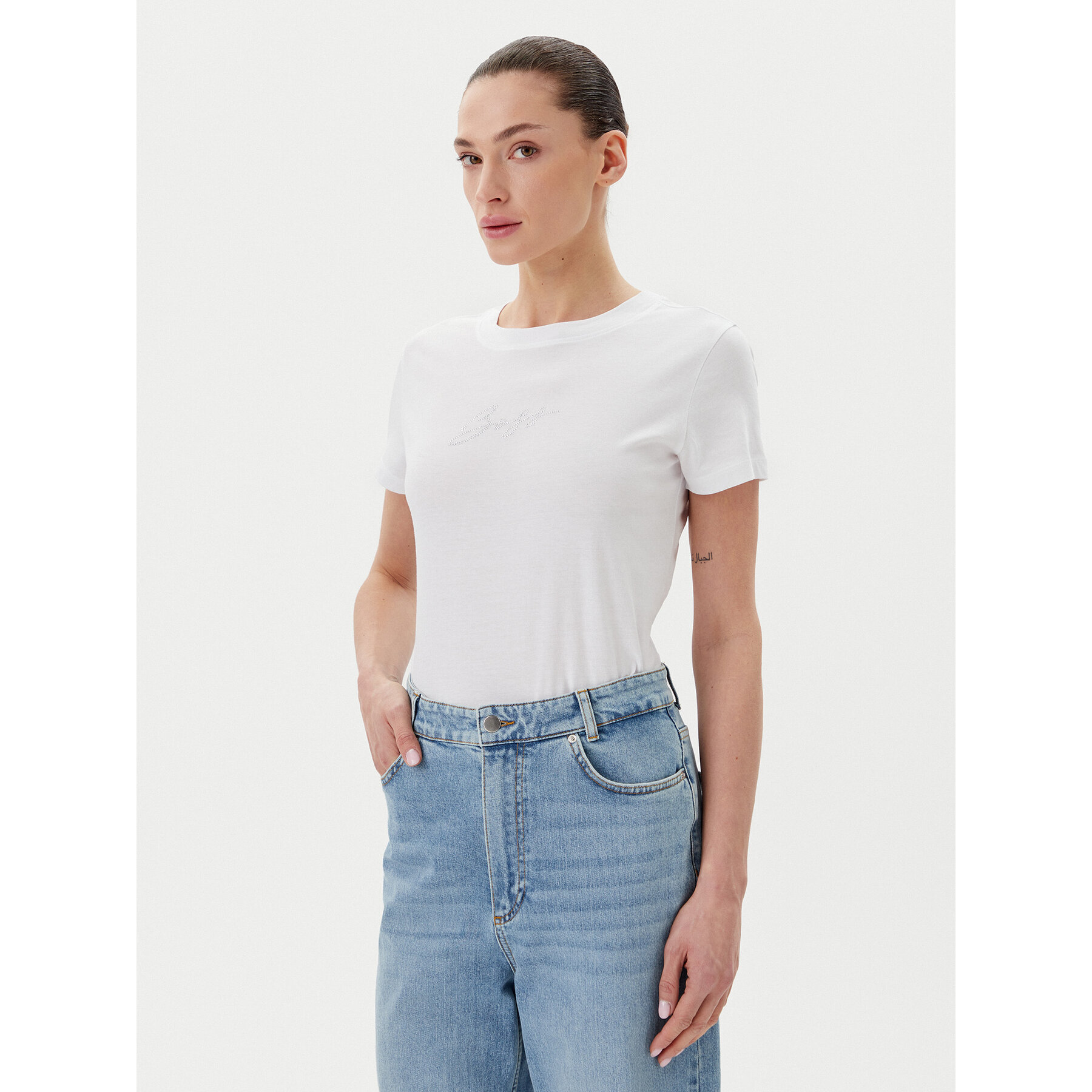 BOSS T-Shirt C_Esogo_2 50538826 Écru Regular Fit