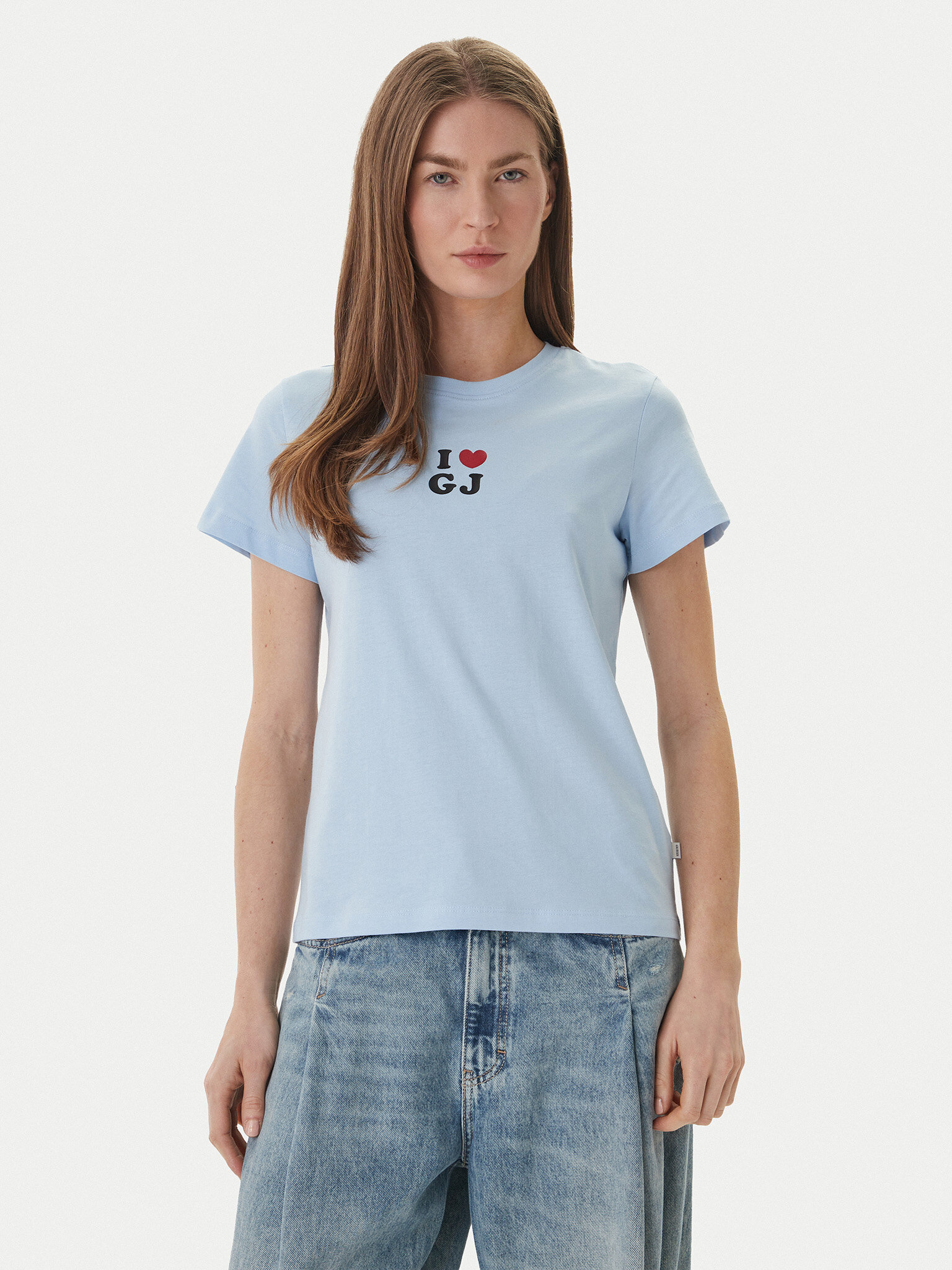 Guess Jeans T-shirt W6GI45 K8HM0 Celeste Regular Fit