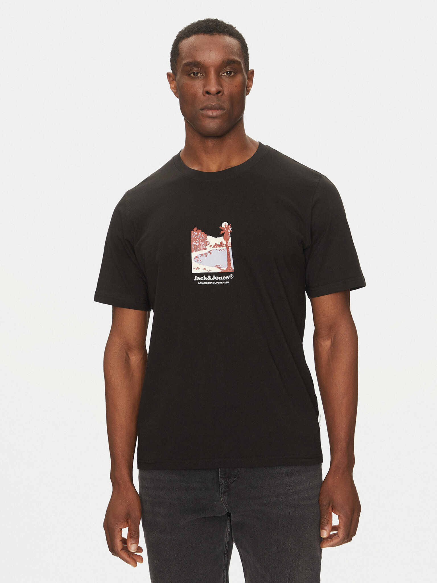Jack & Jones T-Shirt, Velikost:L, Barva: Černá, Split Graphic 12273000