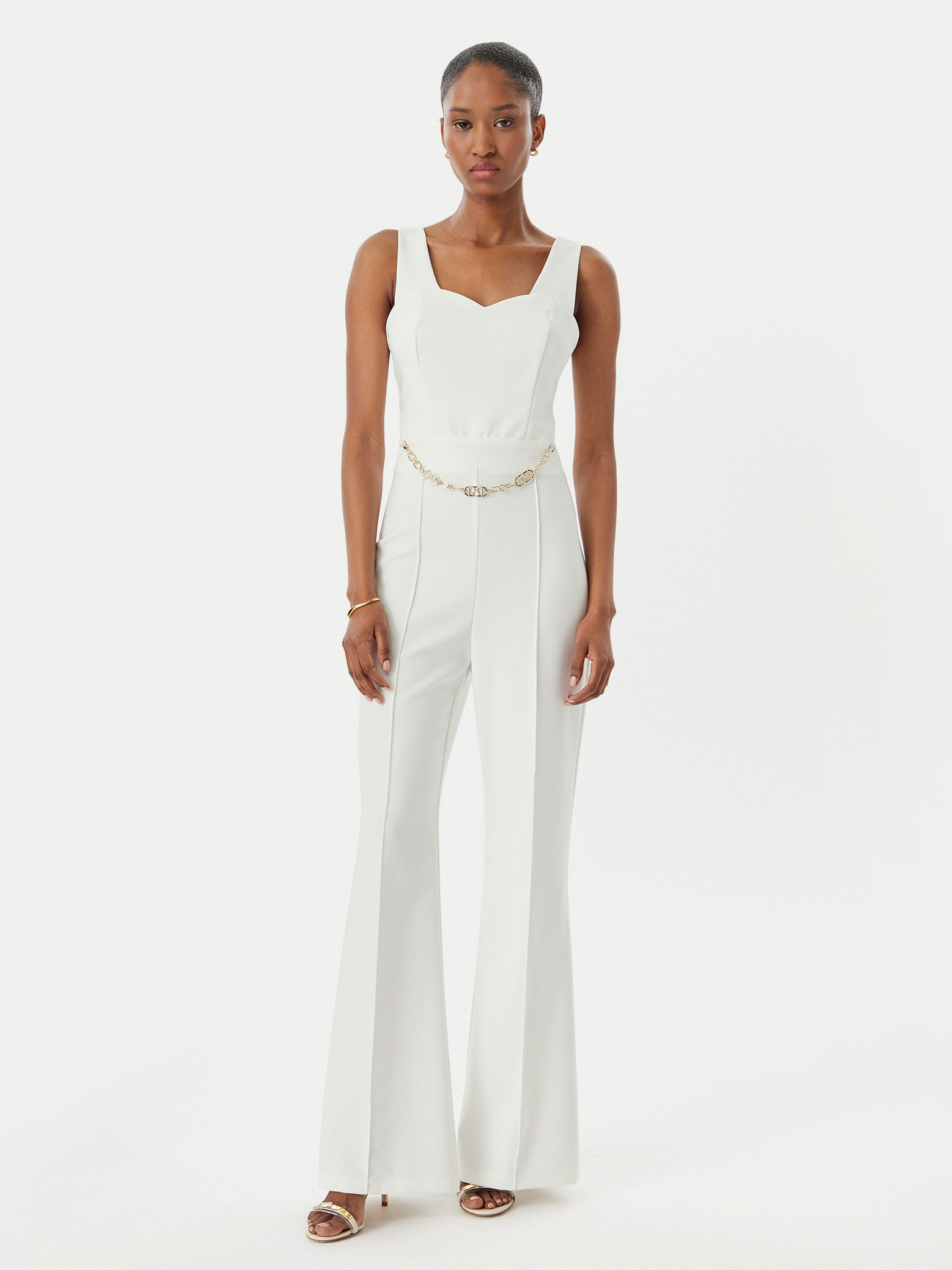 Rinascimento Jumpsuit CFC0019844002 Bianco Regular Fit