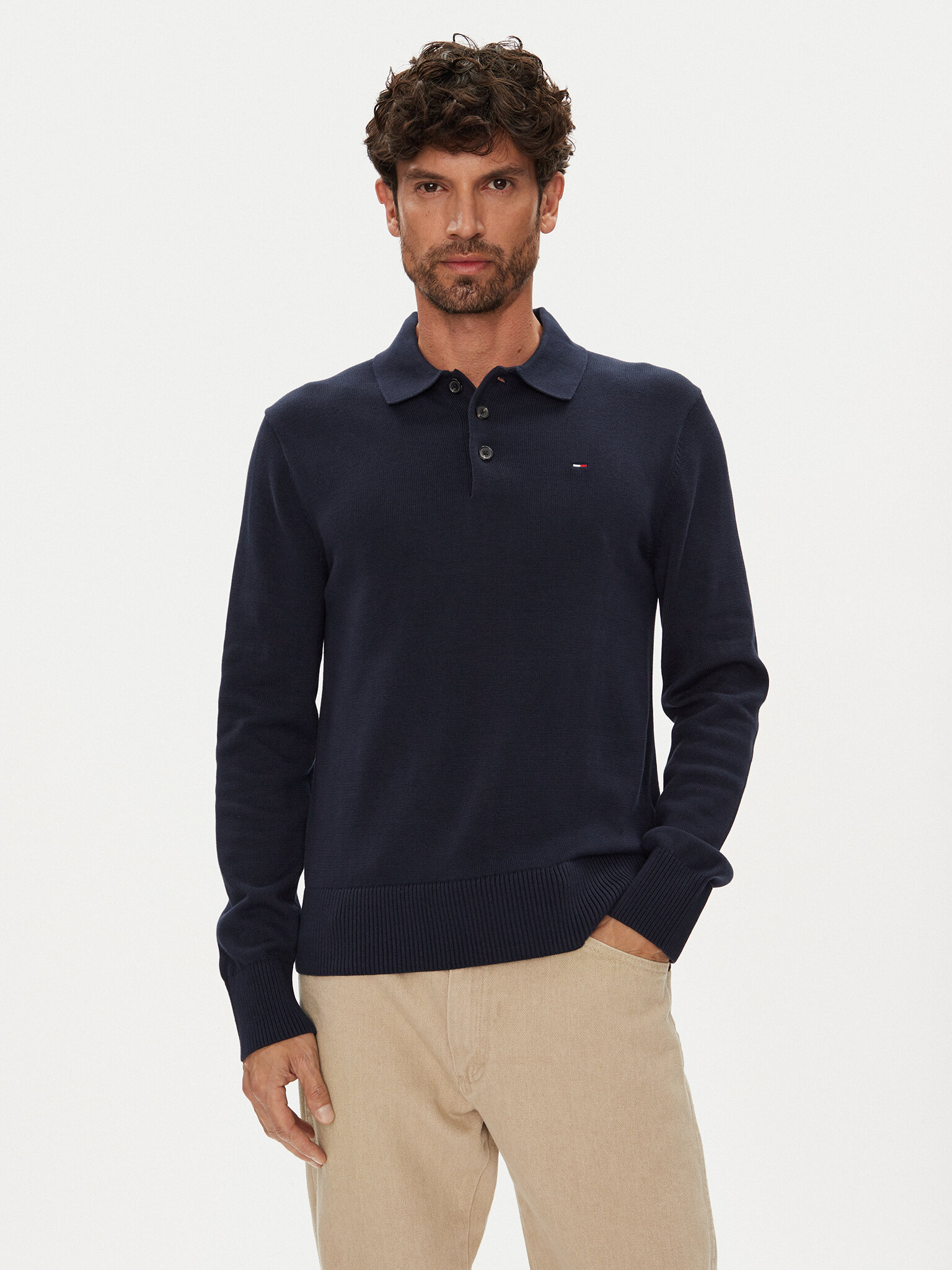Tommy Jeans Maglione Essential DM0DM20304 Blu scuro Slim Fit