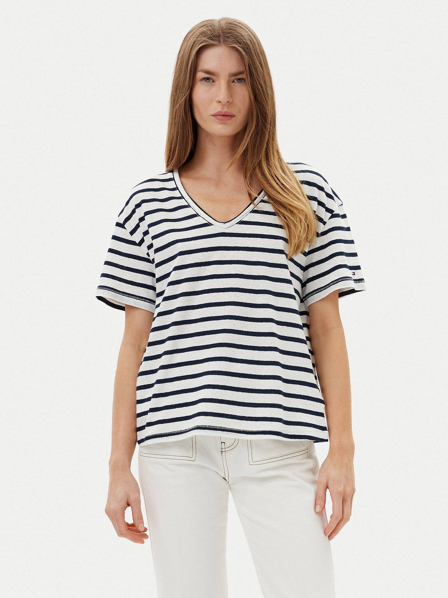 Tommy Hilfiger Damski T-Shirt , rozmiar M, Granatowy, WW0WW44551