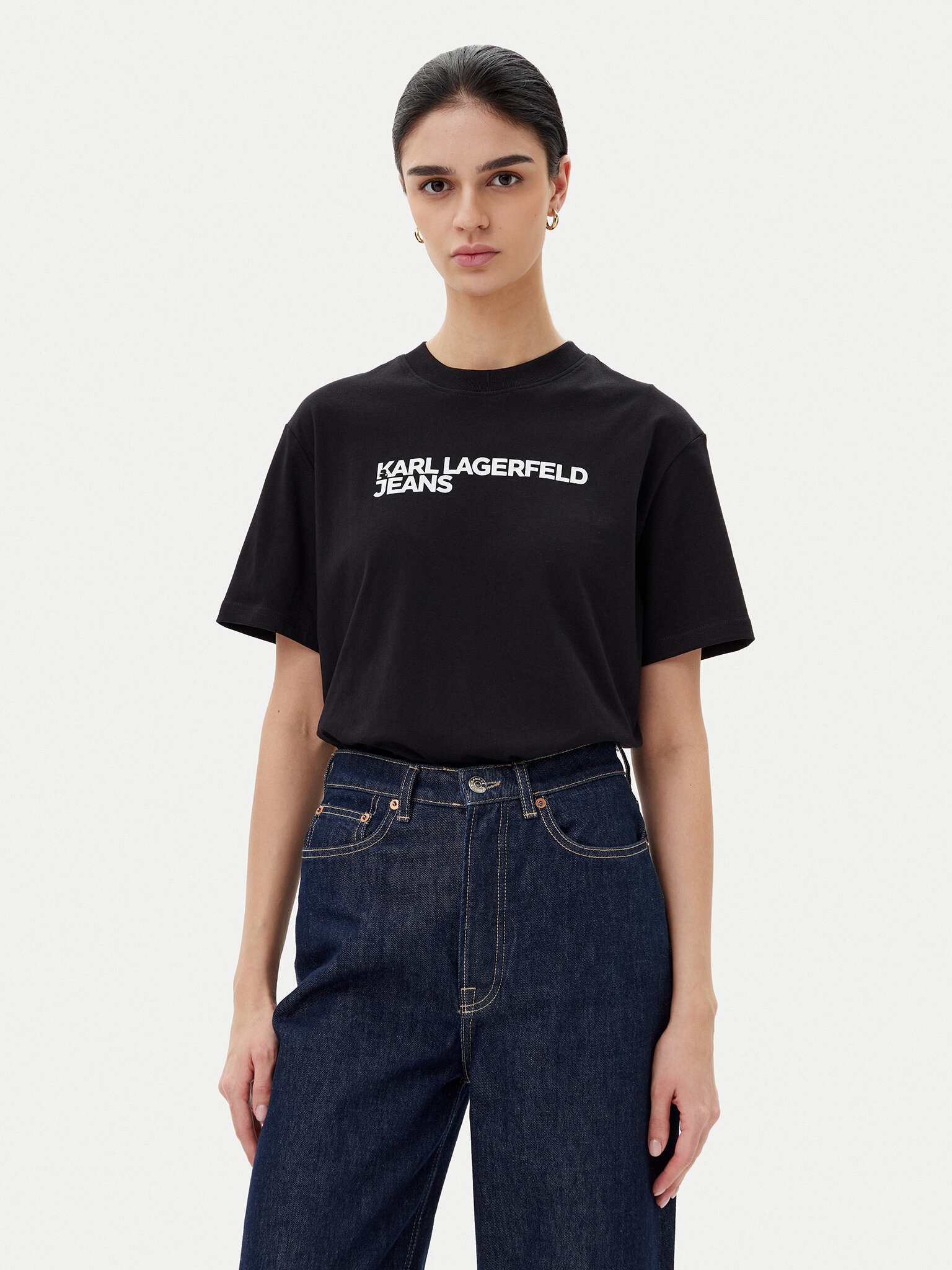 Karl Lagerfeld Jeans T-shirt A1W17005 Nero Relaxed Fit