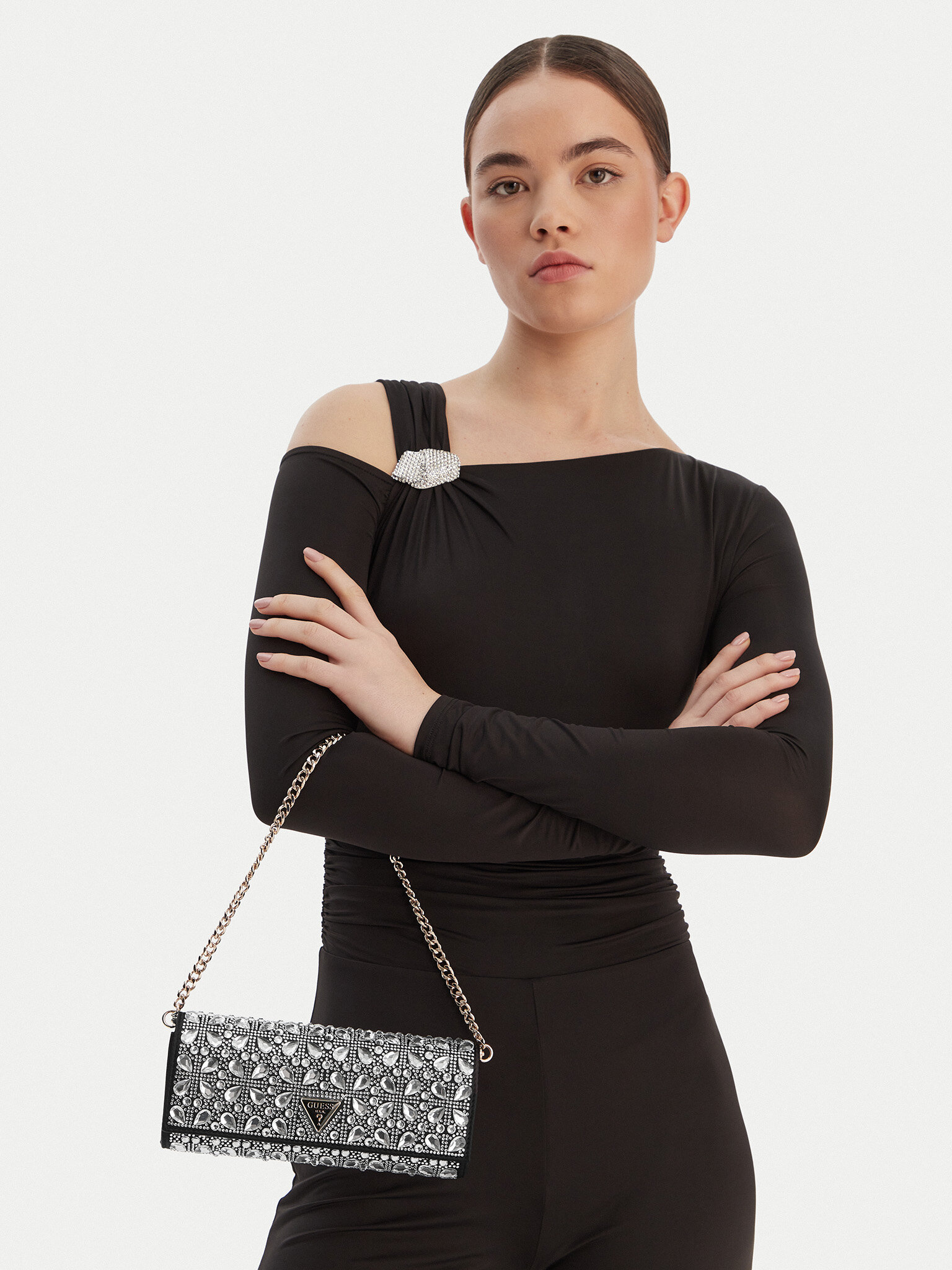Guess Borsetta Elsie Mini HWSC96 50710 Argento