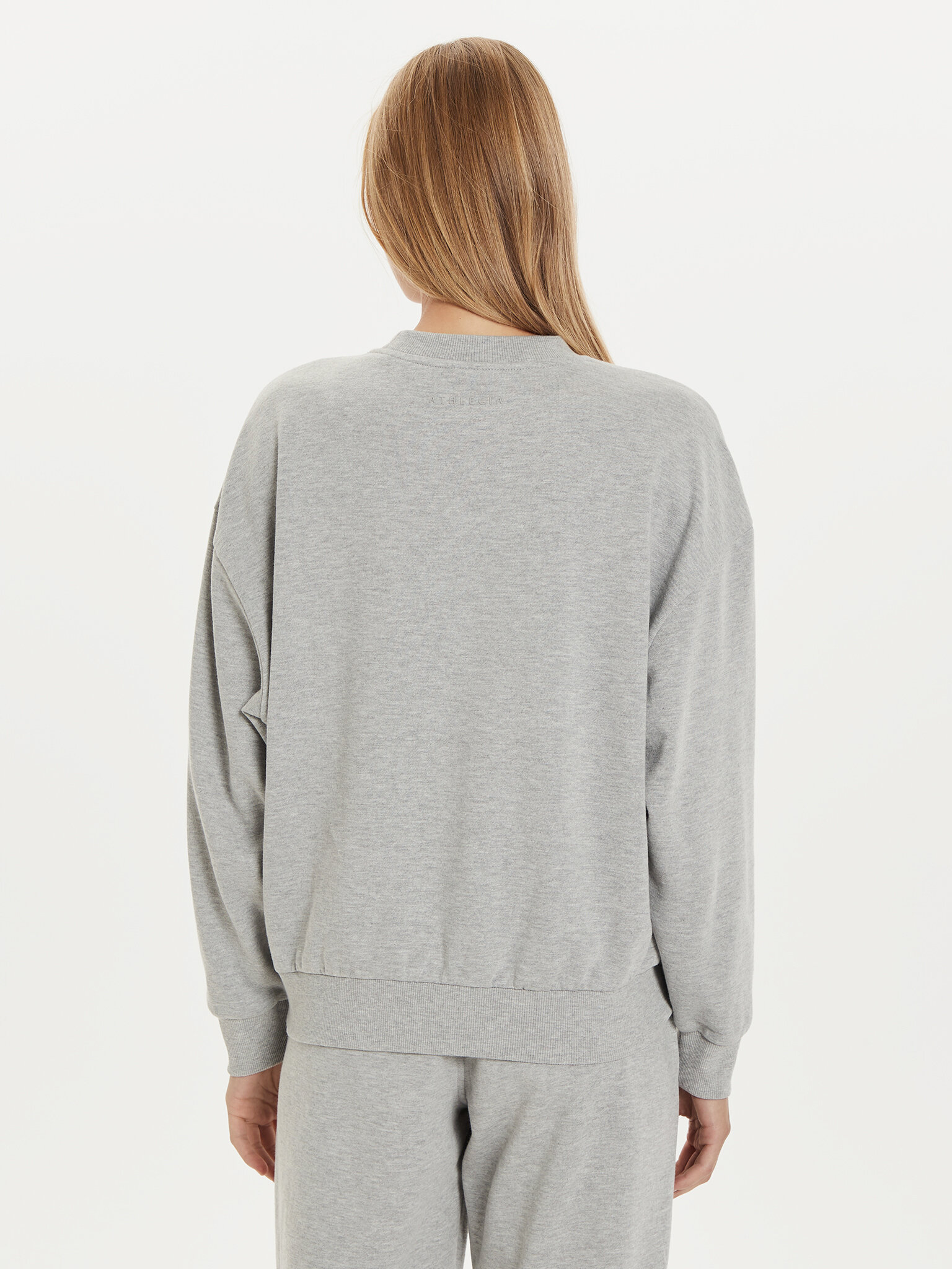 Athlecia Athlecia Bluza Giannis W Crew Neck EA243363 Szary Regular Fit