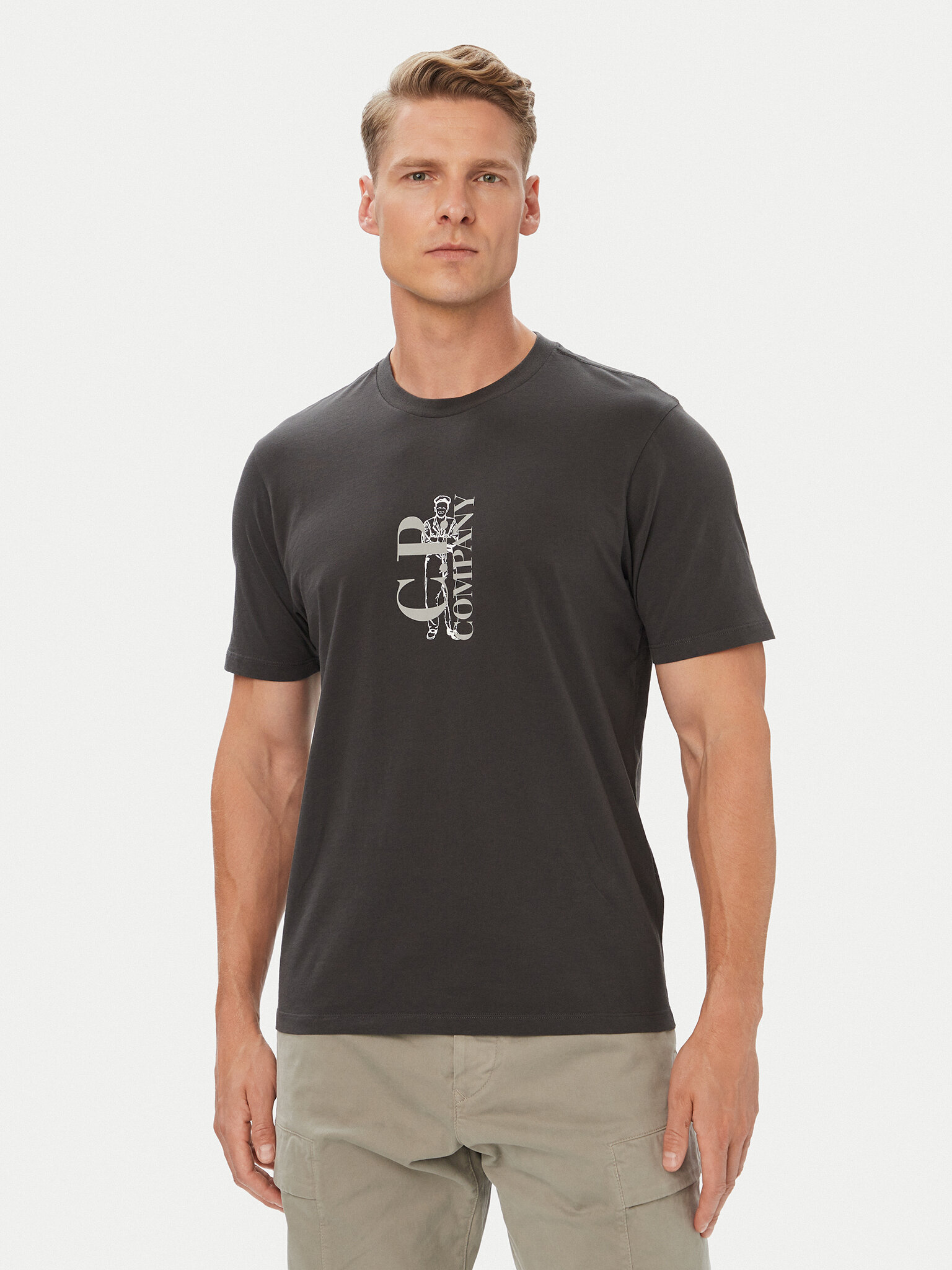 C.P. Company T-Shirt, Velikost:S, Barva: Tmavě šedá, 21CMTS134A005100W