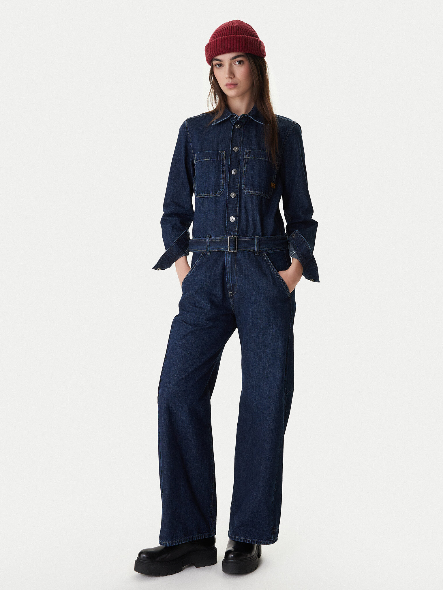 G-Star Raw Jumpsuit D26877-E090 Blu scuro Relaxed Fit