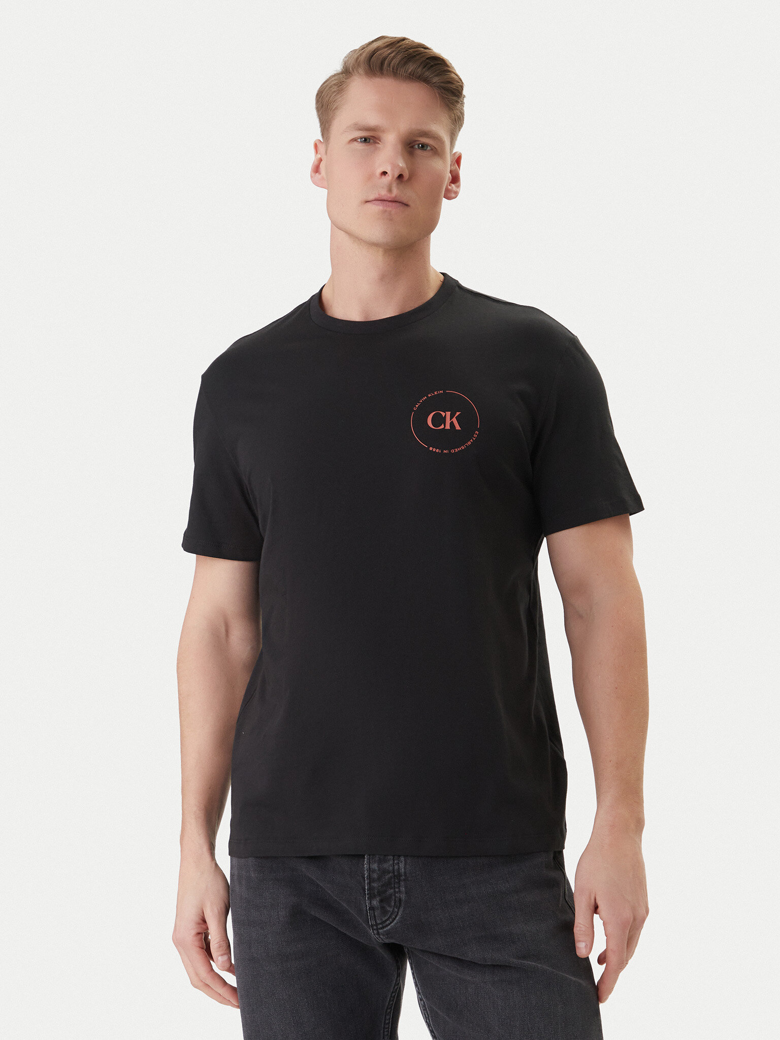 Calvin Klein Jeans T-Shirt, Velikost:XL, Barva: Černá, LV04RF801G