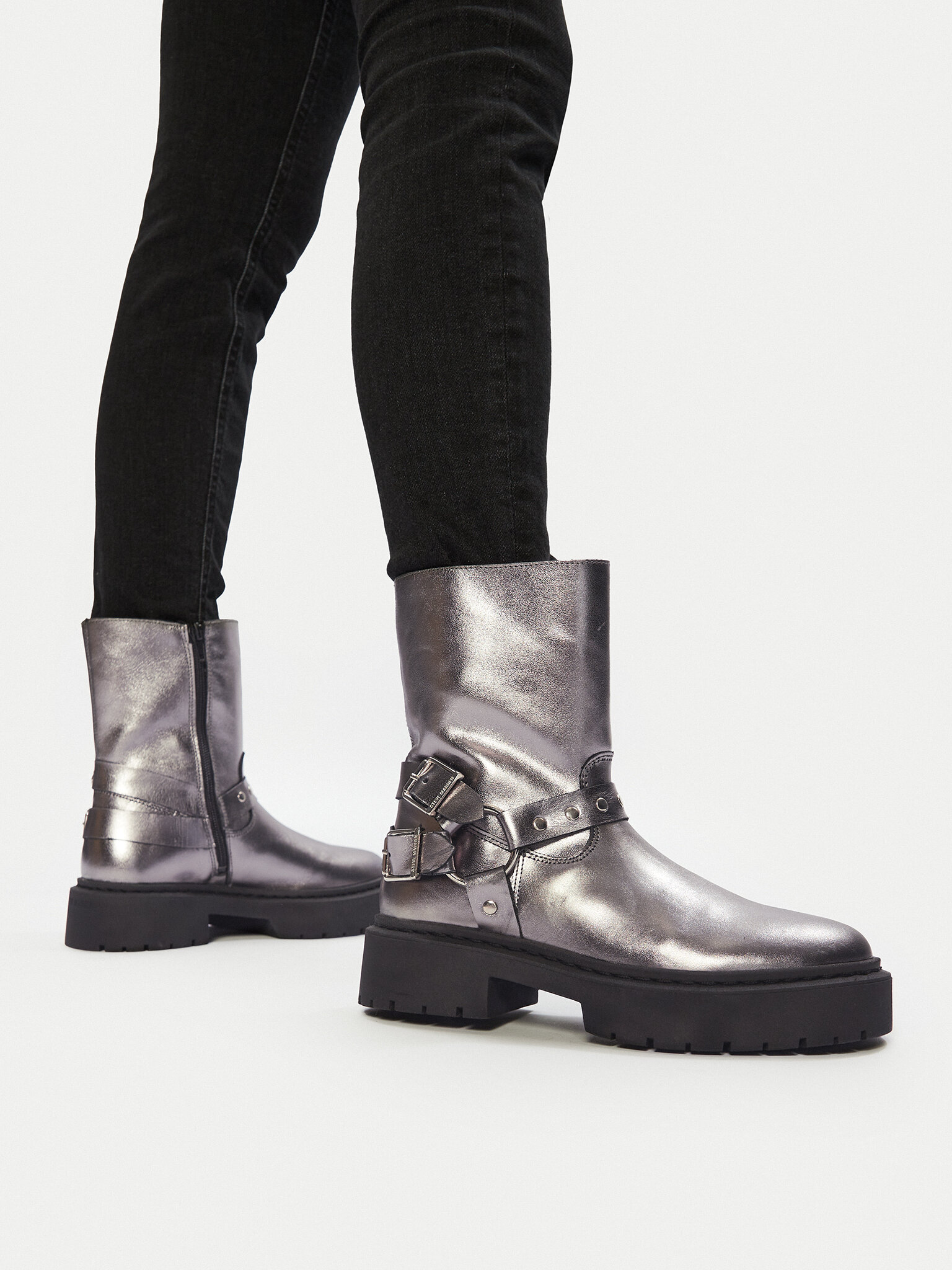 Steve Madden Stivaletti Zwart SM11003405 Argento
