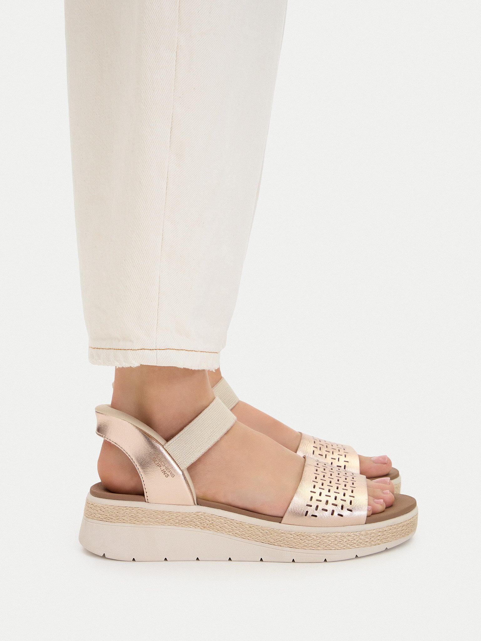 Skechers Sandály Bobs Sun Ray 114415/RSGD Zlatá