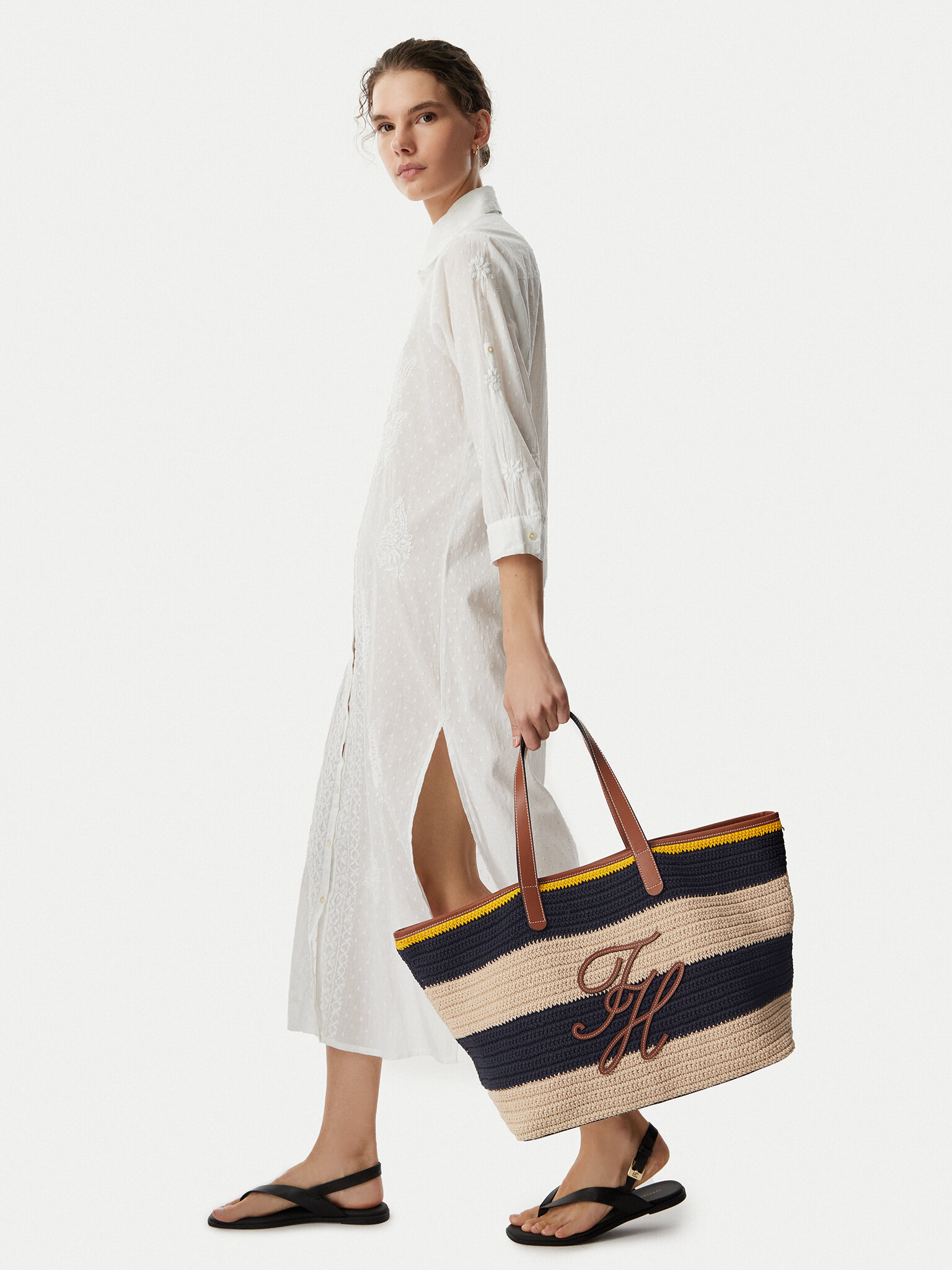 Tommy Hilfiger Borsetta Th Nautical Tote Crochet Str AW0AW18816 Multicolore