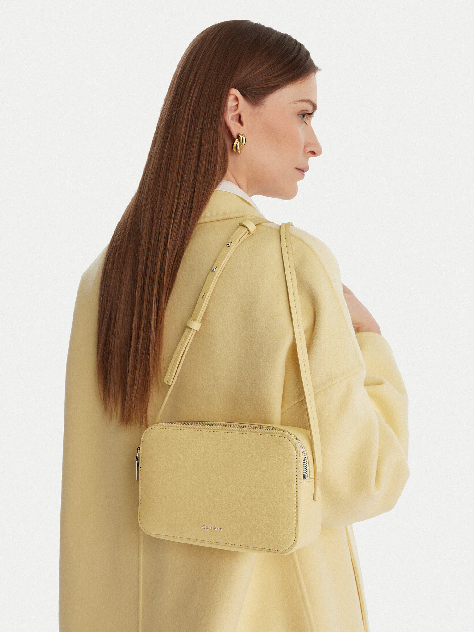 Calvin Klein Borsetta Foil Logo Elongated Camera Bag LV04F3276G Giallo